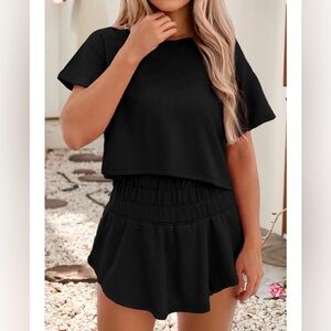 Black Two-Piece Skort Set NWOT